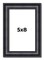 Photo Size Linear Black Picture Frame - UV Acrylic, Foam Board Backing, Hanging Hardware